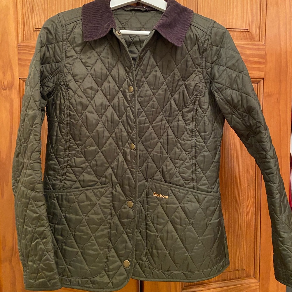 Barbour Quilted Coat Military Green